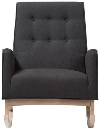 Marlena Rocking Chair in Dark Gray by Wholesale Interiors