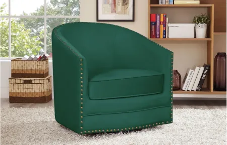 Orlando Swivel Club Chair in Green by Lifestyle Solutions