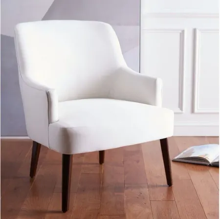 Briony Accent Chair in WHITE by Safavieh