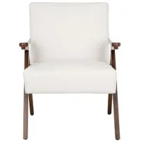 Emyr Arm Chair in WHITE by Safavieh