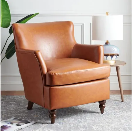 Levin Accent Chair in COGNAC by Safavieh