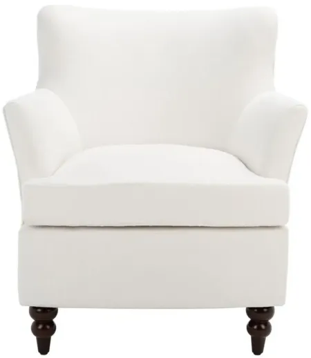 Levin Accent Chair in WHITE by Safavieh