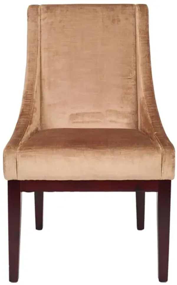 Velvet Sloping Arm Chair