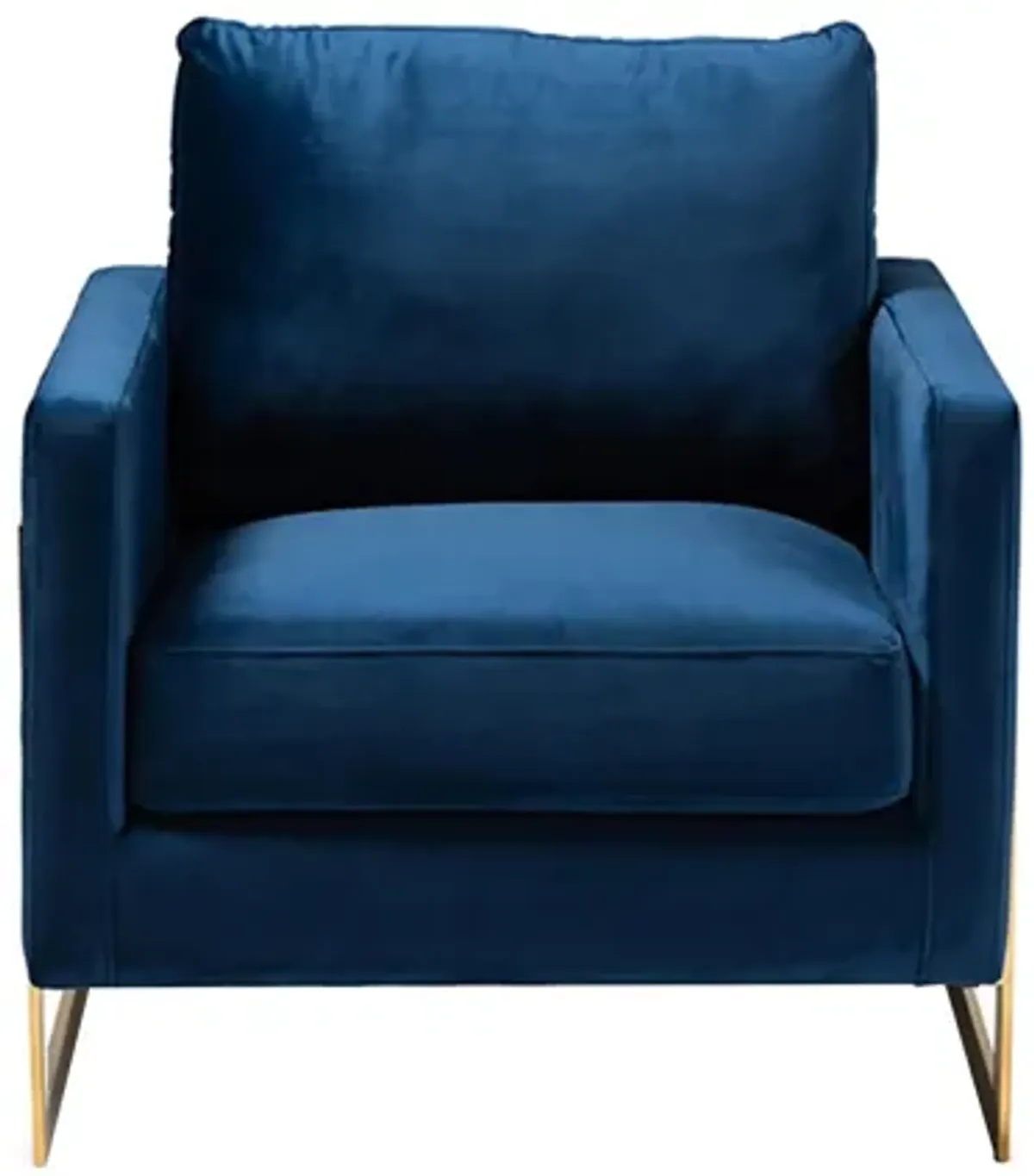 Matteo Armchair in Royal Blue/Gold by Wholesale Interiors