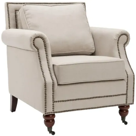 Karsen Club Chair in TAUPE by Safavieh
