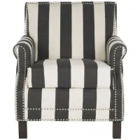 Easton Club Chair in DARK GREY/WHITE by Safavieh
