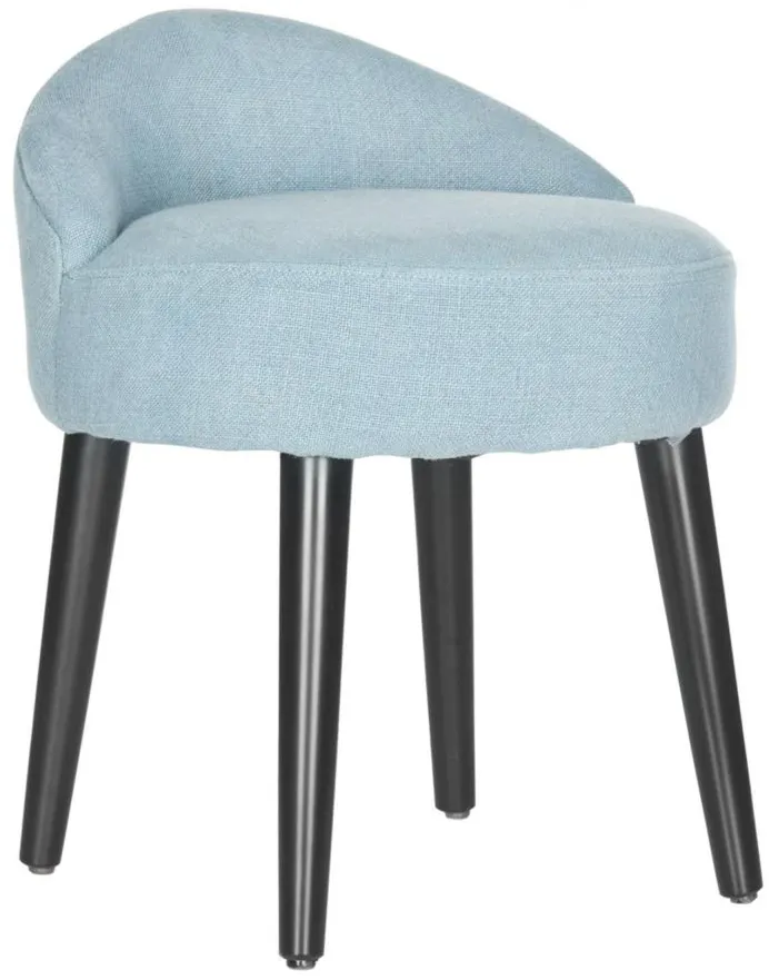 Brinda Vanity Chair in LIGHT BLUE by Safavieh