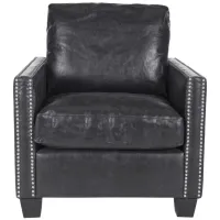 Horace Club Chair in ANTIQUE BLACK by Safavieh