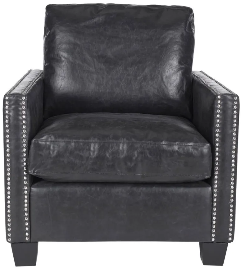 Horace Club Chair in ANTIQUE BLACK by Safavieh