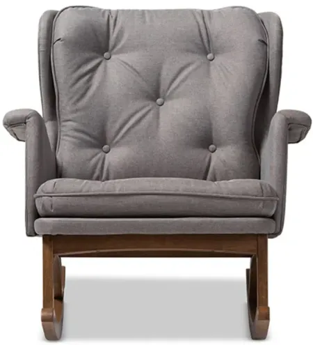 Maggie Rocking Chair in Gray by Wholesale Interiors