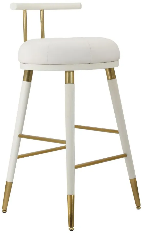 Juniper Barstool in Cream, Brown by Tov Furniture