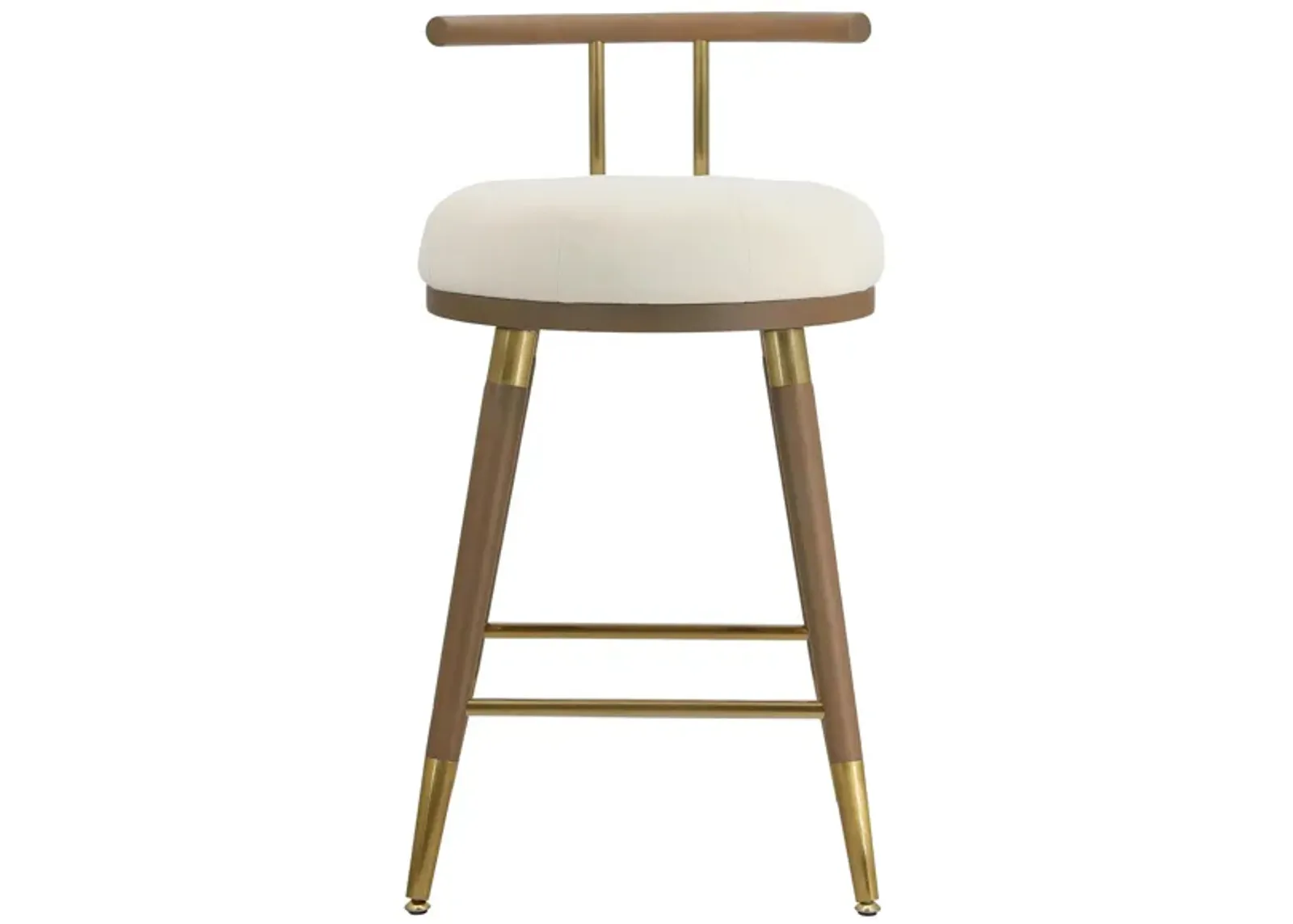 Juniper Counter Stool in Cream, Brown by Tov Furniture