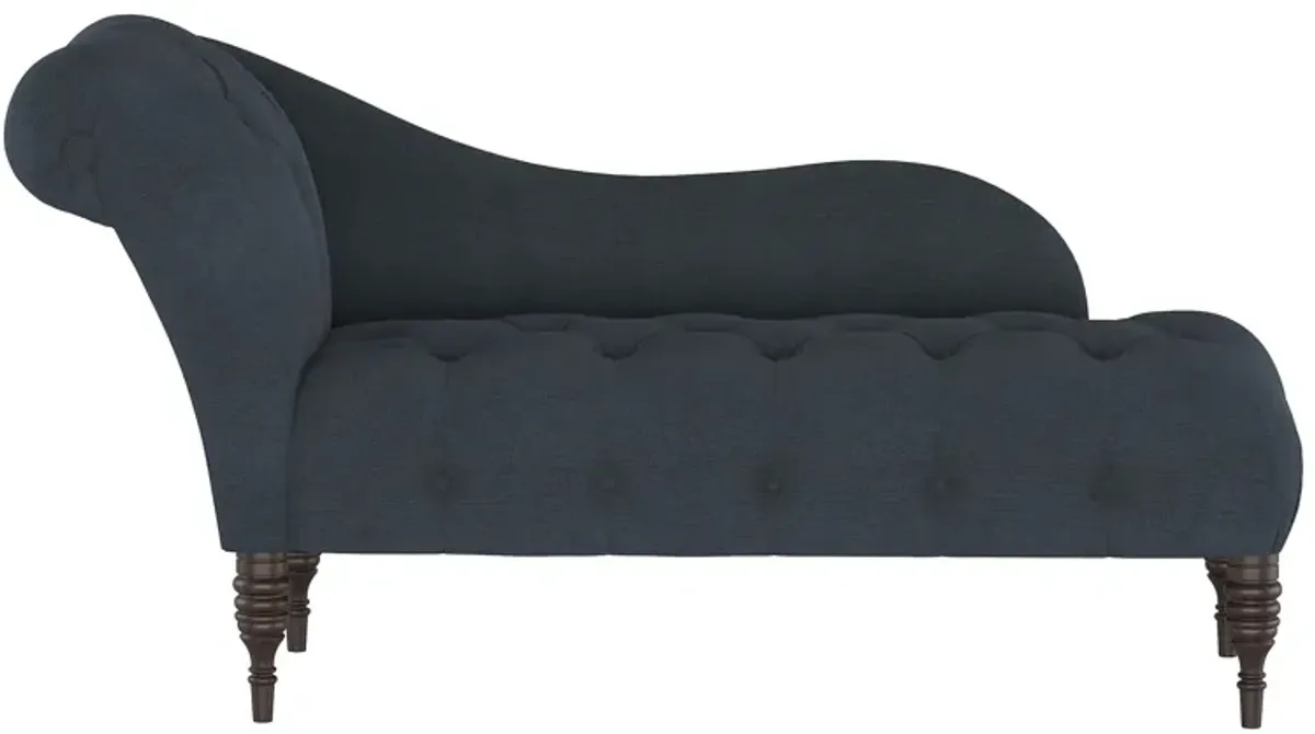 Opulence Chaise Lounge in Linen Navy by Skyline