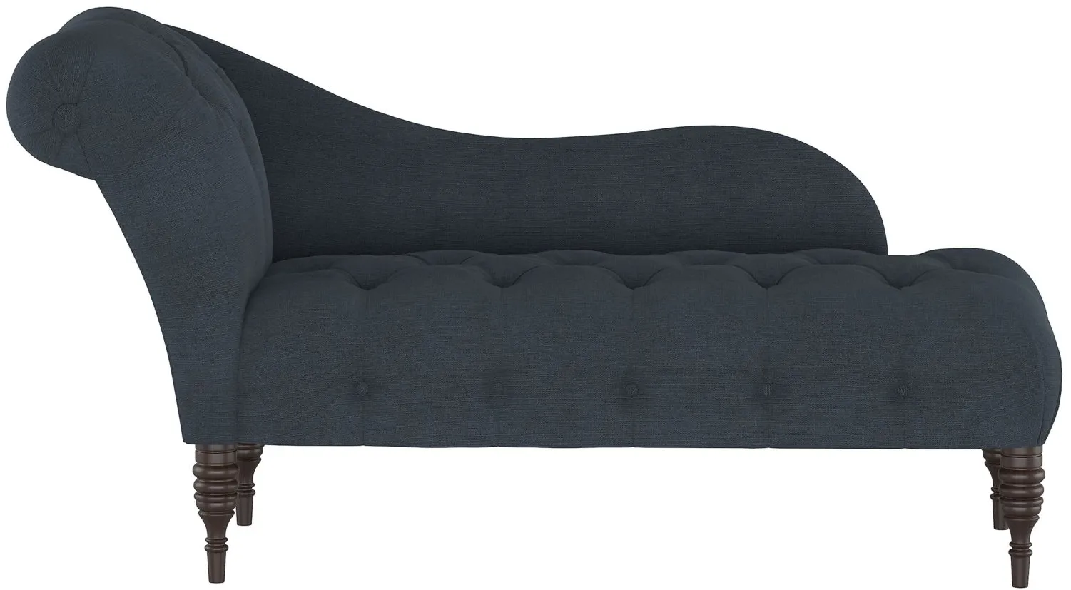 Opulence Chaise Lounge in Linen Navy by Skyline