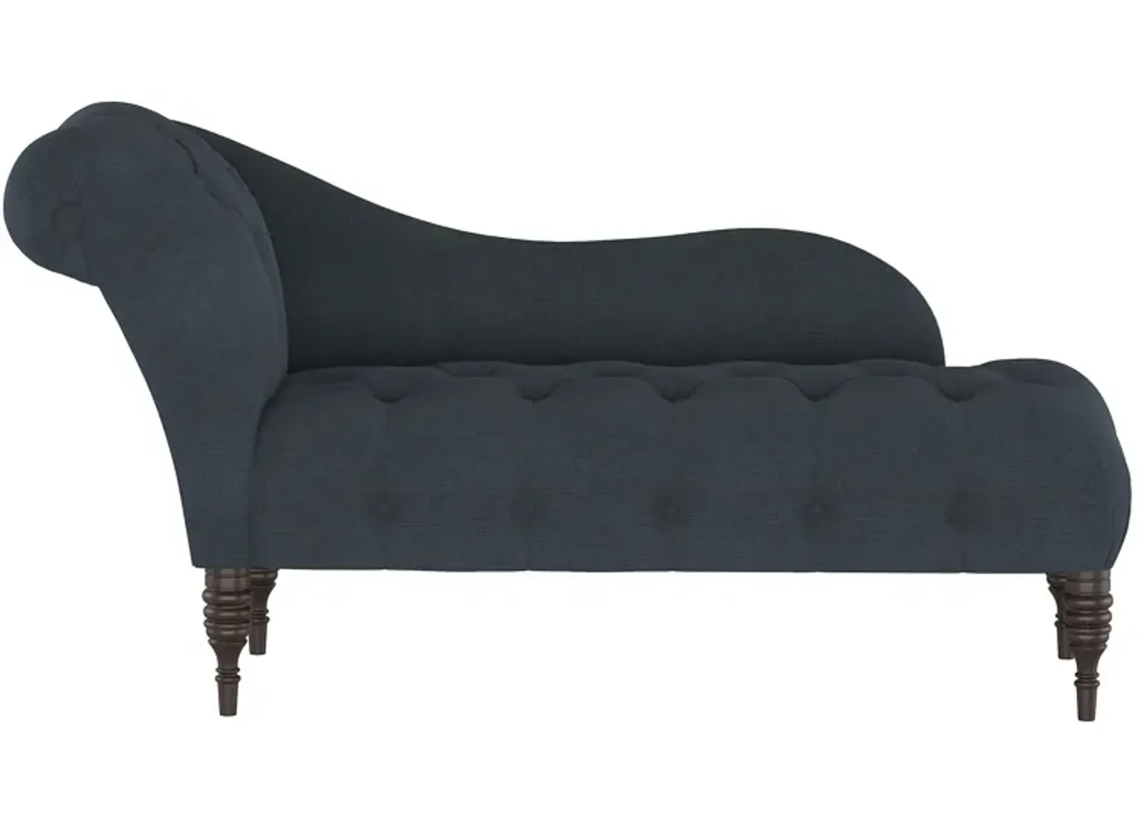 Opulence Chaise Lounge in Linen Navy by Skyline