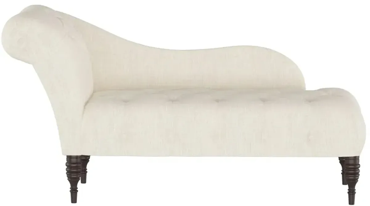 Opulence Chaise Lounge in Linen Talc by Skyline