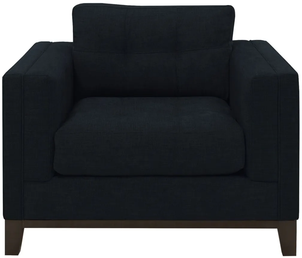 Mirasol Chair in Suede so Soft Midnight by H.M. Richards
