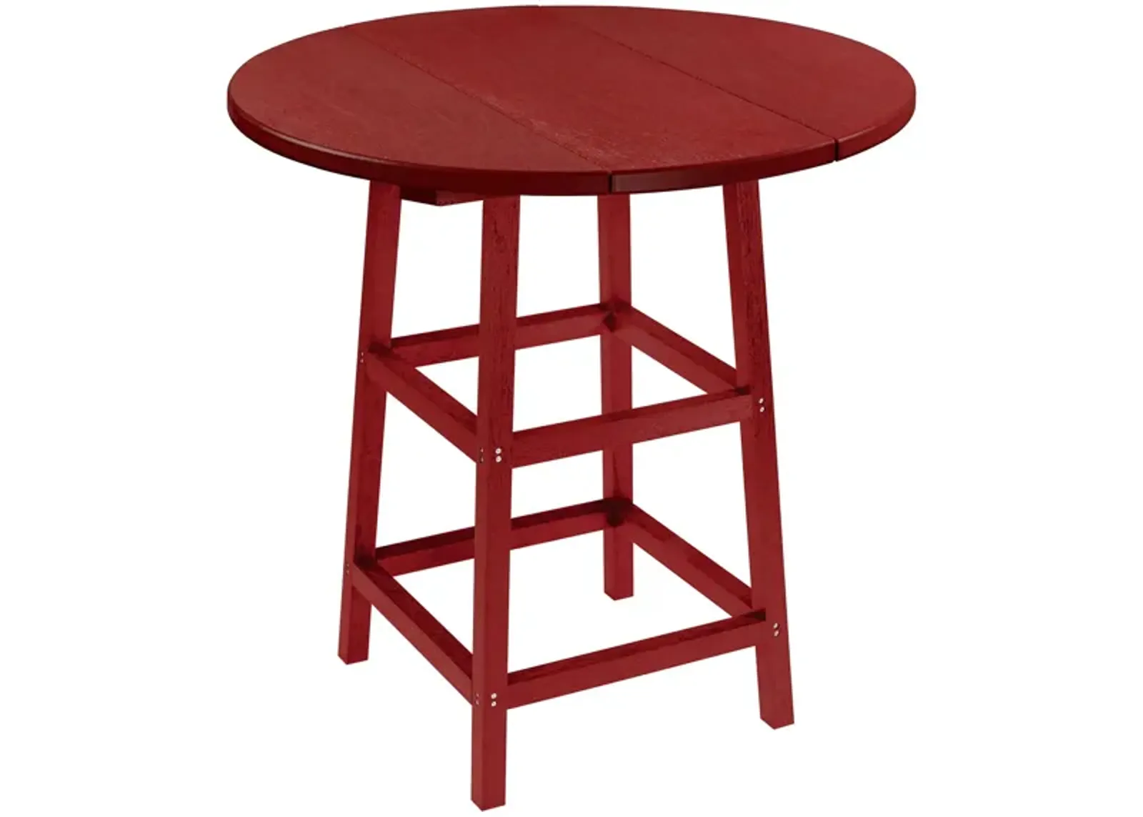 Capterra Casual Round Table in Red Rock by C.R. Plastic Products