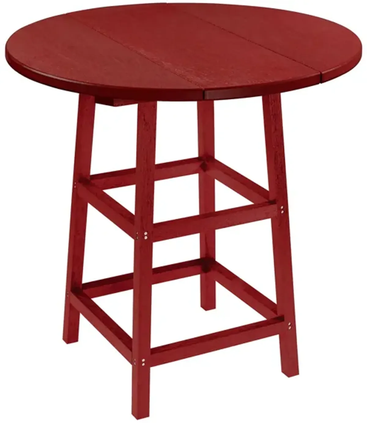 Capterra Casual Round Table in Red Rock by C.R. Plastic Products