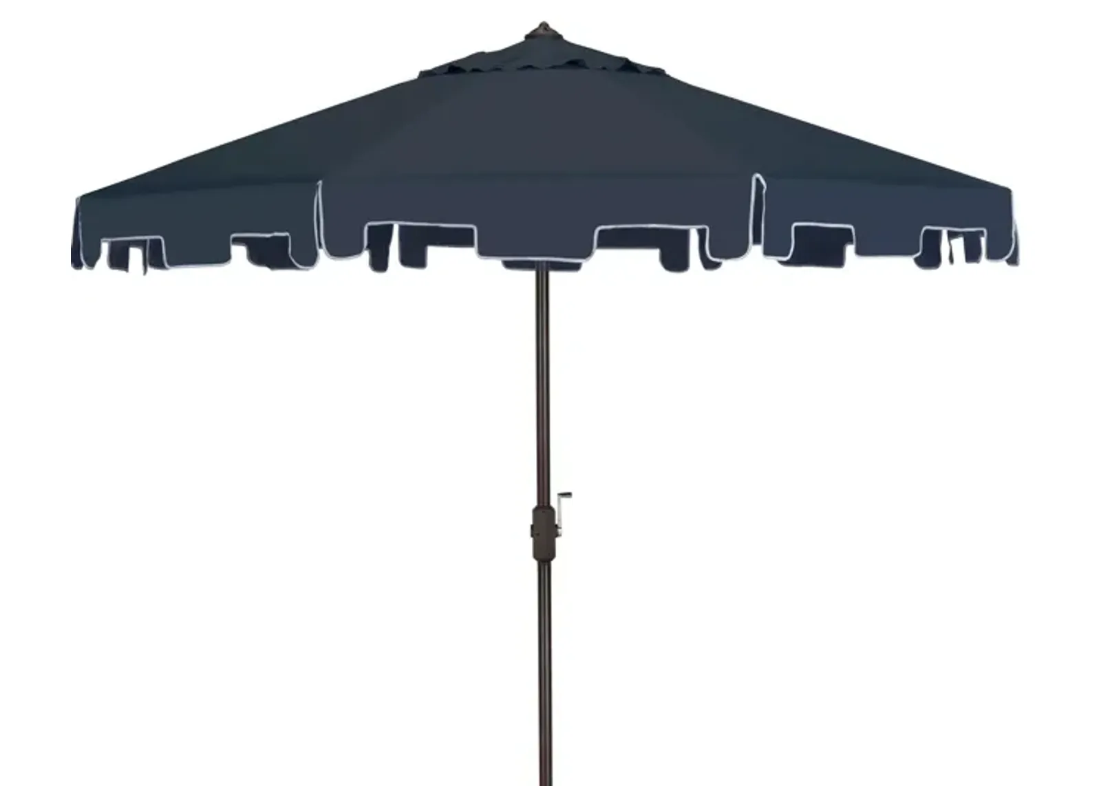 Zimmerman 9' Outdoor Market Umbrella in Navy by Safavieh