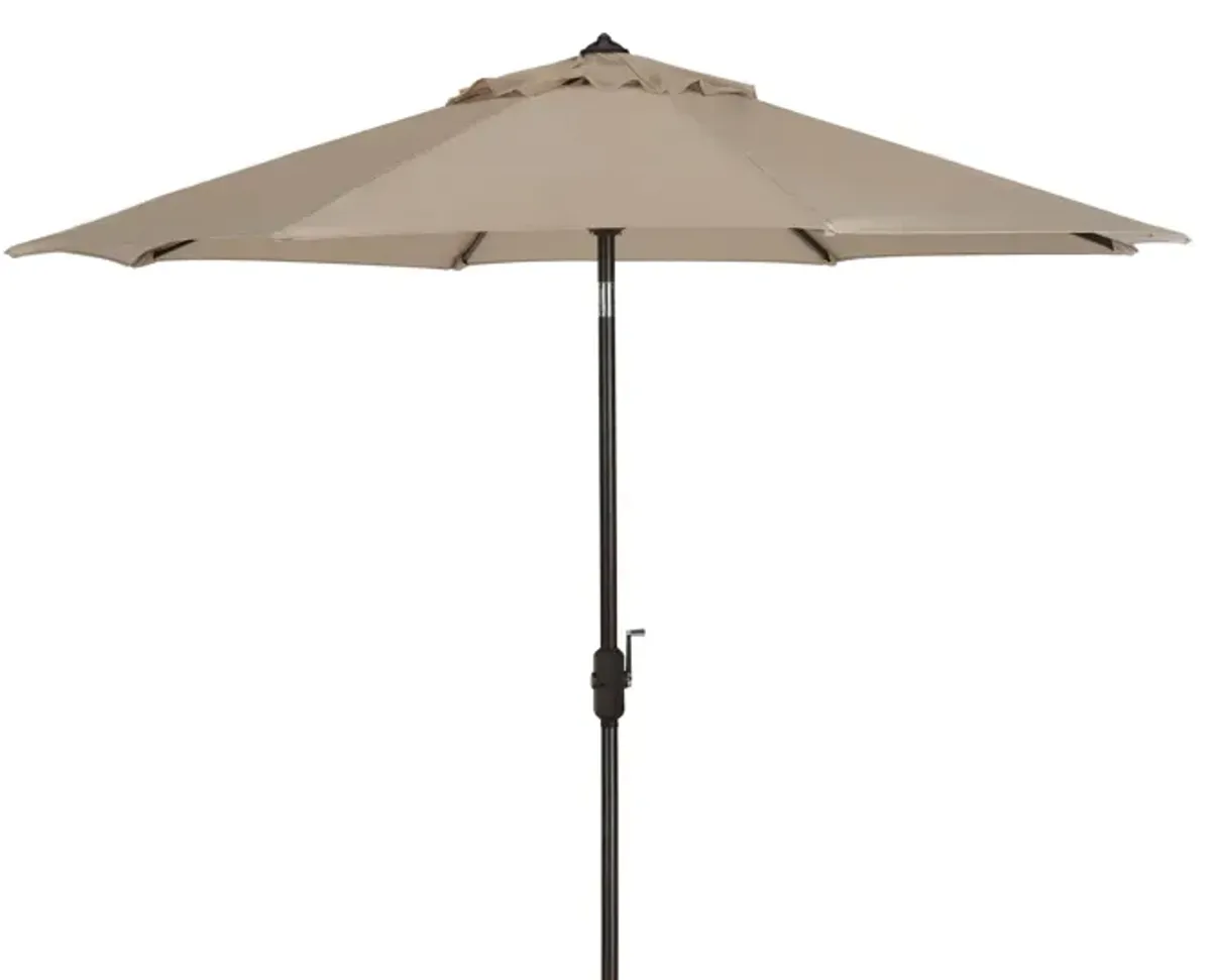 Ortega 9' Outdoor Umbrella in Beige by Safavieh