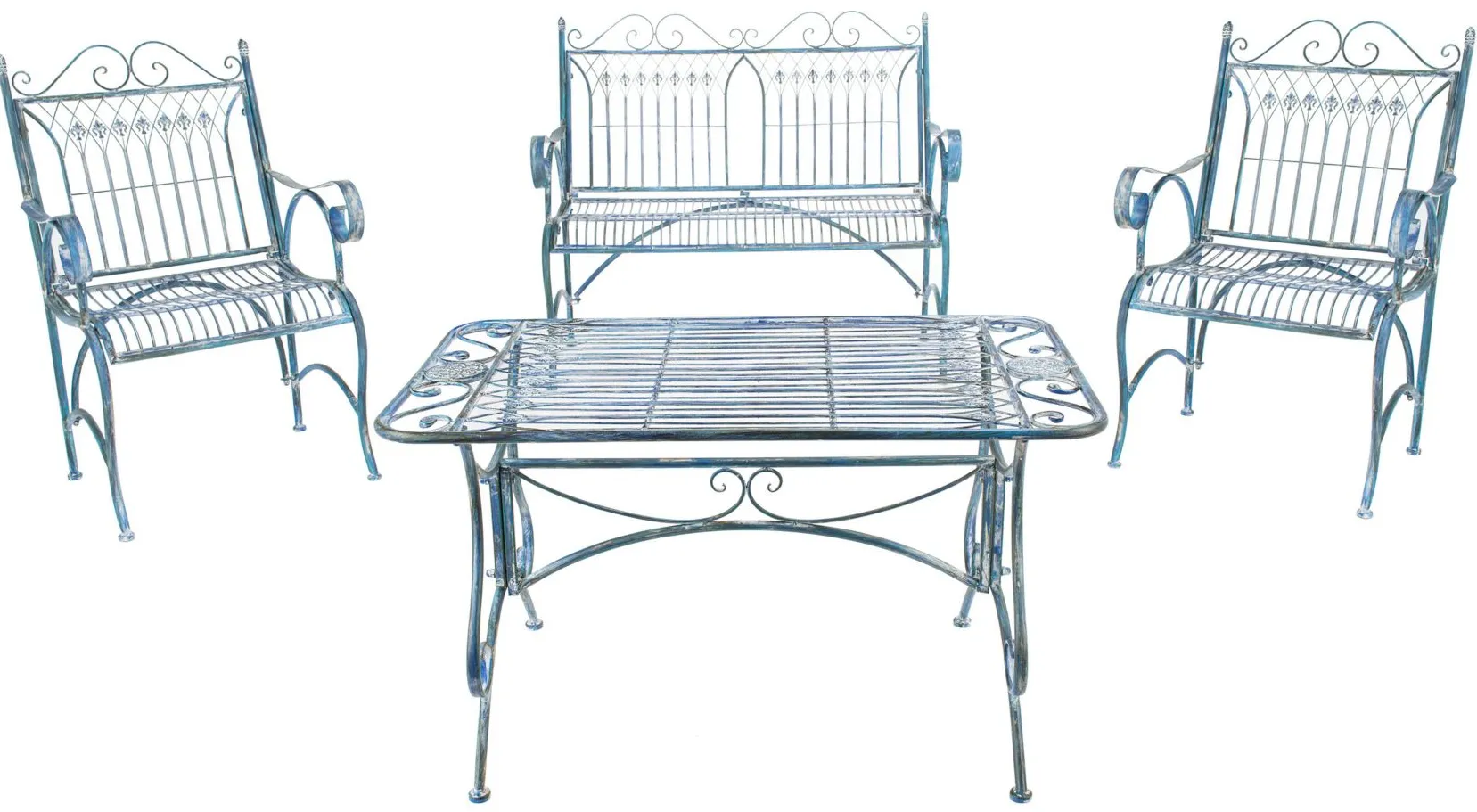 Werner 4-pc. Patio Set in Hunter Green by Safavieh
