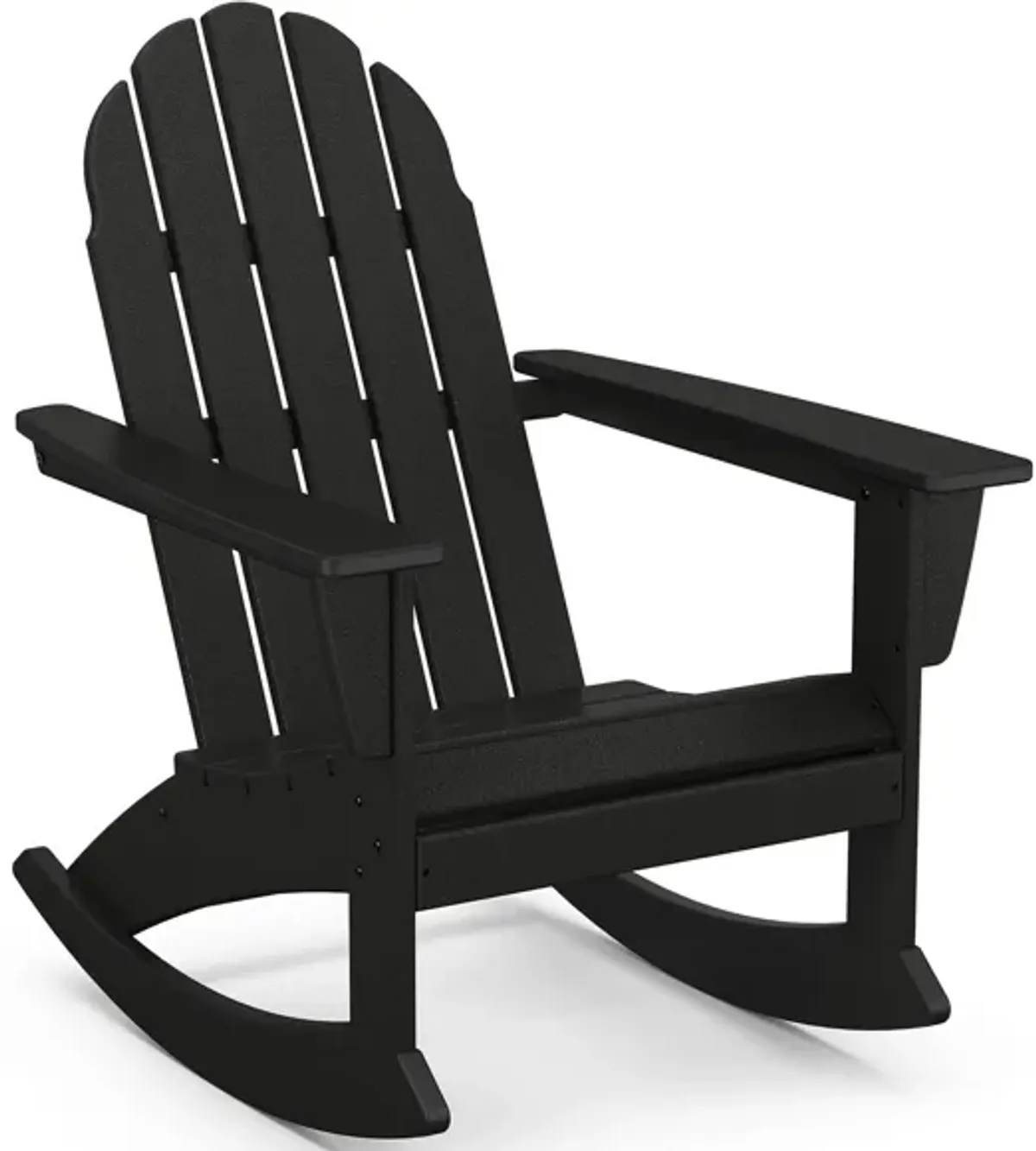 Vineyard Adirondack Rocking Chair in Black by Polywood