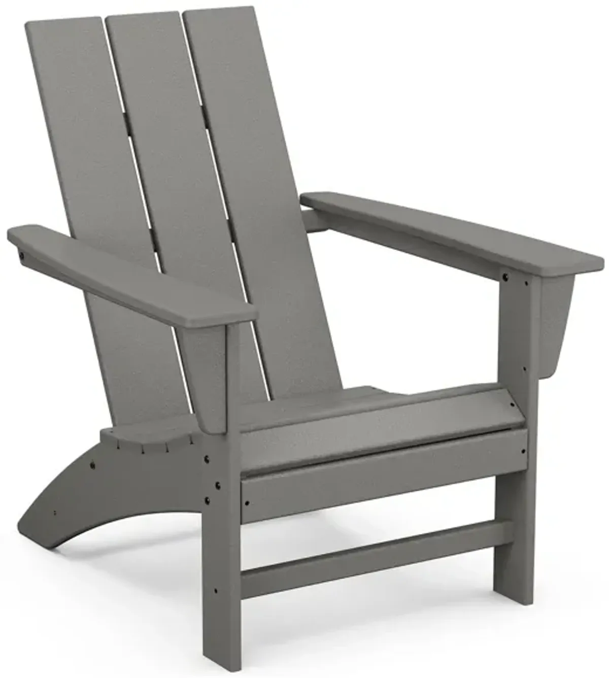 Modern Adirondack Chair in Slate Gray by Polywood