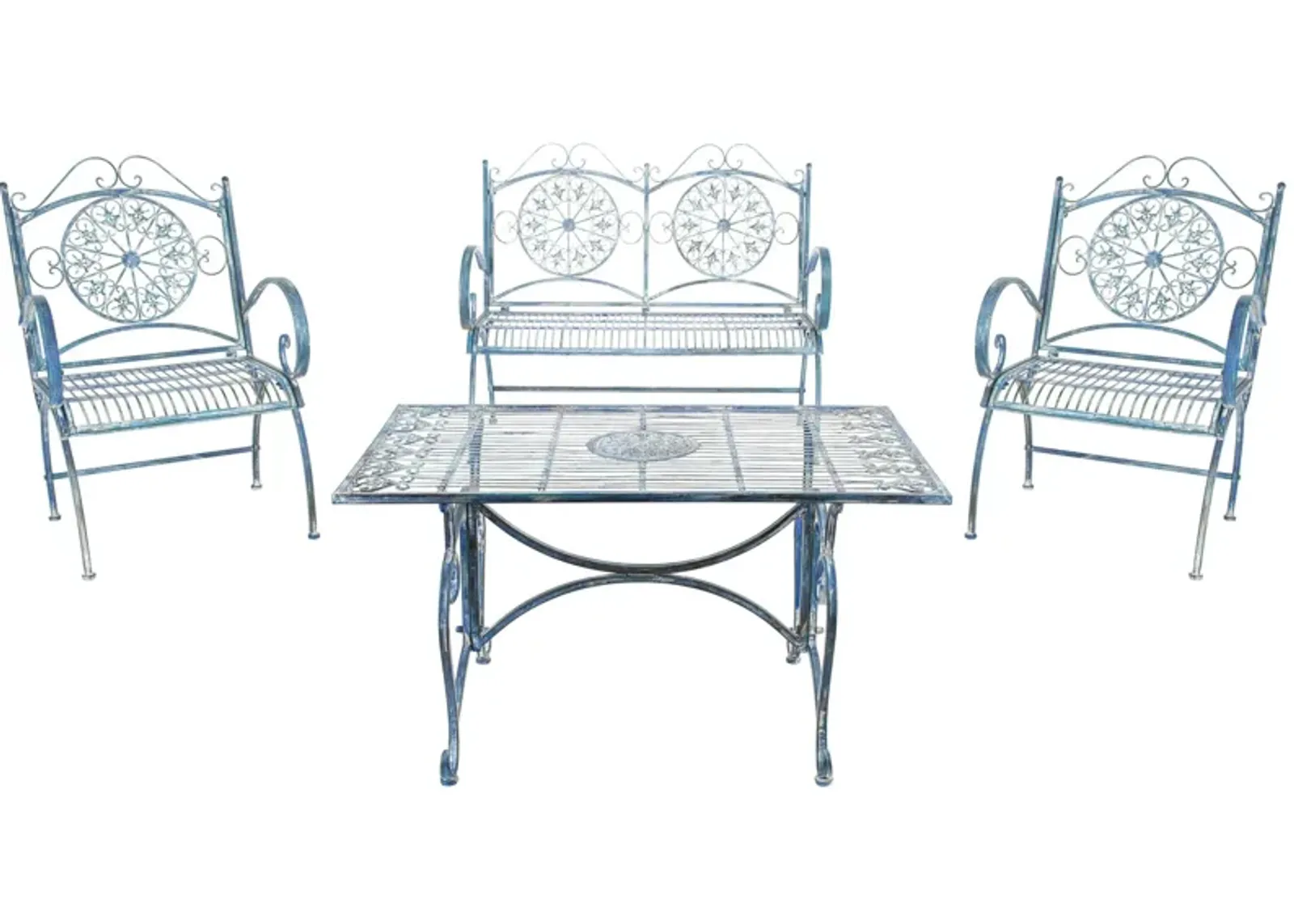 Tarien 4-pc. Patio Set in Hunter Green by Safavieh