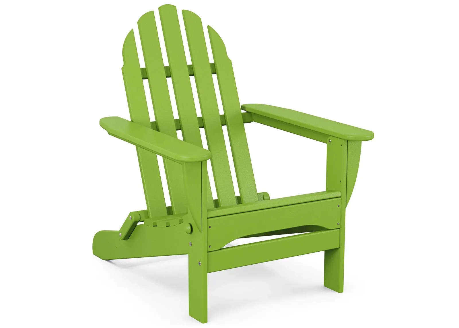 Classic Folding Adirondack Chair in Lime by Polywood