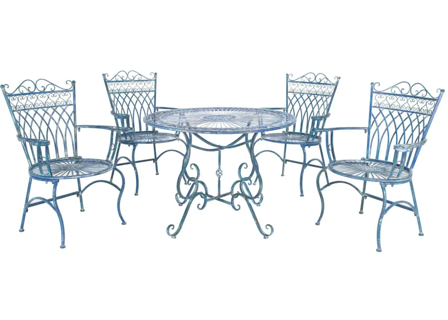 Halcott Outdoor 5 -pc Set in Blue by Safavieh