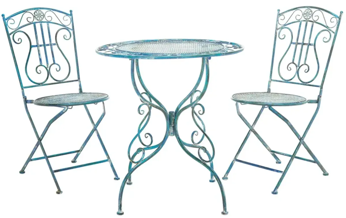 Colley Outdoor 3-pc. Bistro Set in Hunter Green by Safavieh