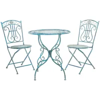Colley Outdoor 3 -pc Bistro Set in Hunter Green by Safavieh