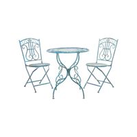 Colley Outdoor 3 -pc Bistro Set in Antique Blue by Safavieh