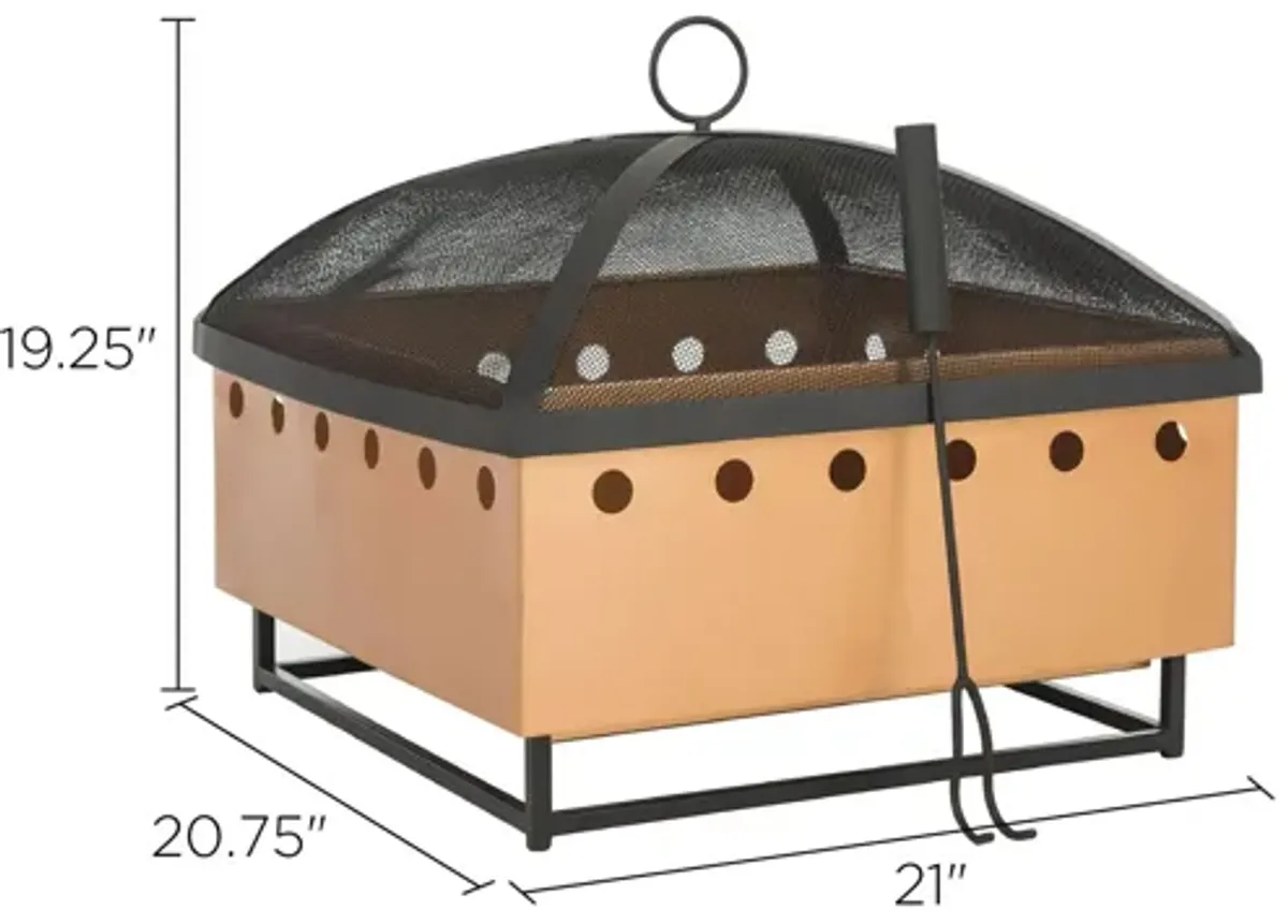 Suave Square Outdoor Fire Pit