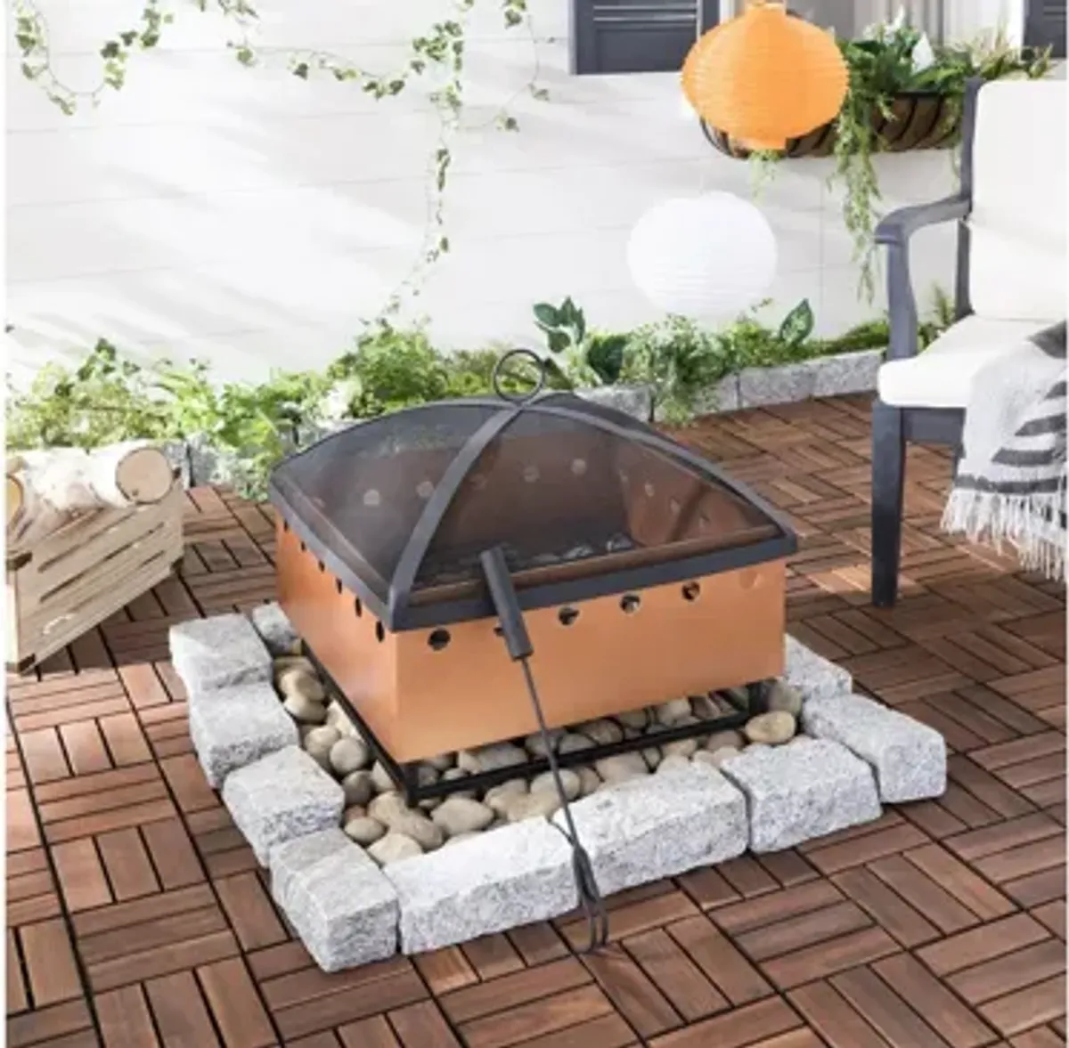 Suave Square Outdoor Fire Pit