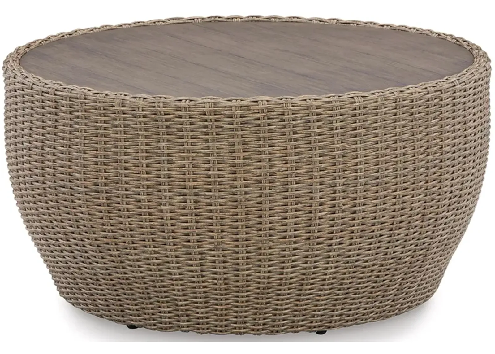 Danson Outdoor Coffee Table in Beige by Ashley Furniture