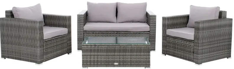 Brielle 4-pc. Patio Set in Dark Gray by Safavieh