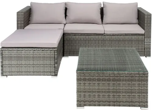 Lara 4-pc. Patio Set in Dark Gray by Safavieh