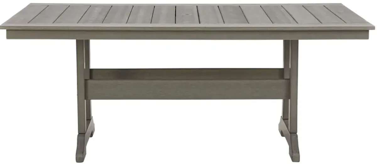 Visola Outdoor Dining Table in Gray by Ashley Furniture