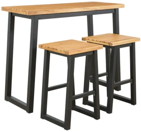 Town Wood 3-pc... Outdoor Counter Table Set in Gray by Ashley Furniture