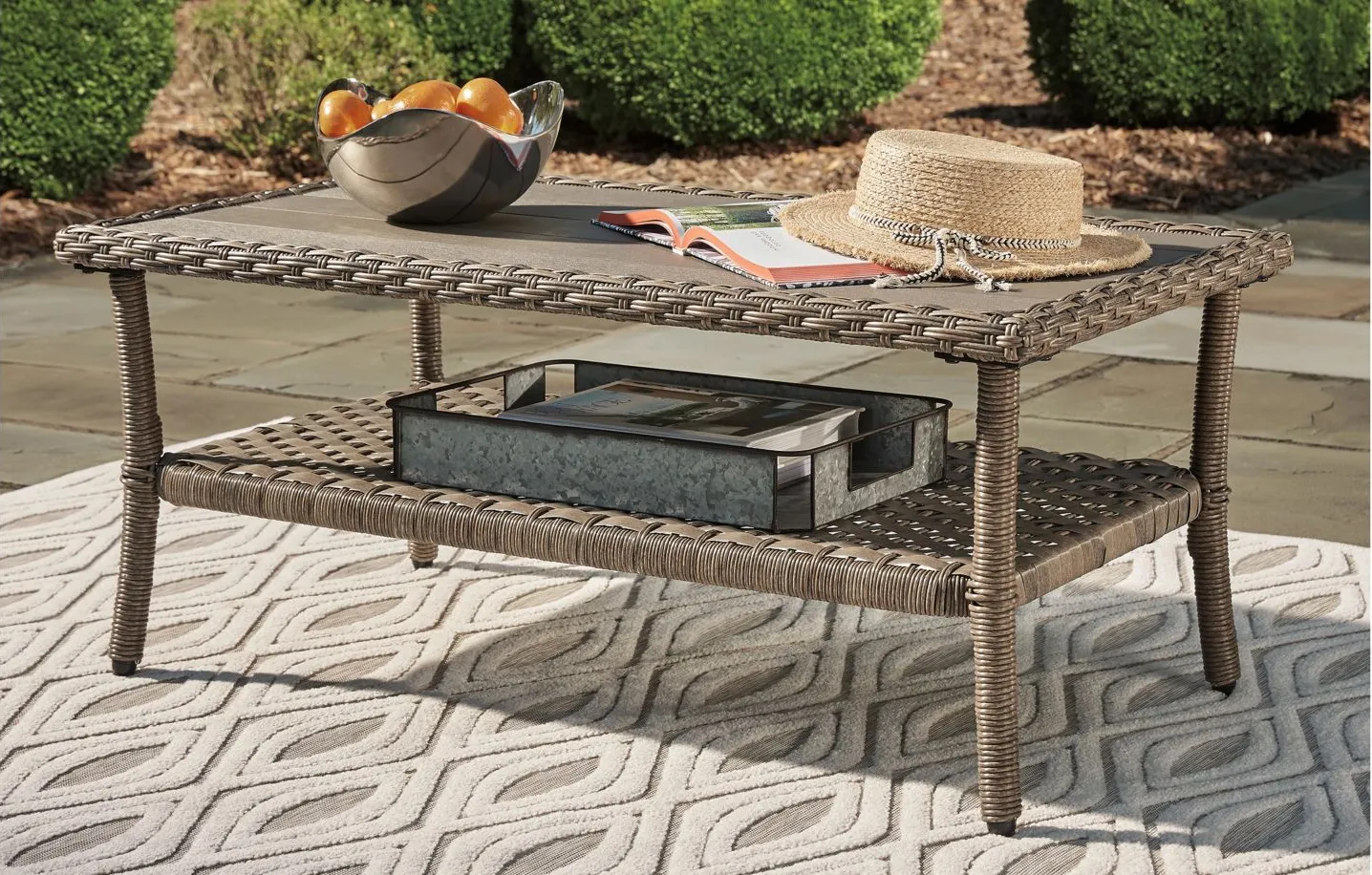 Clear Ridge Coffee Table in Black by Ashley Furniture