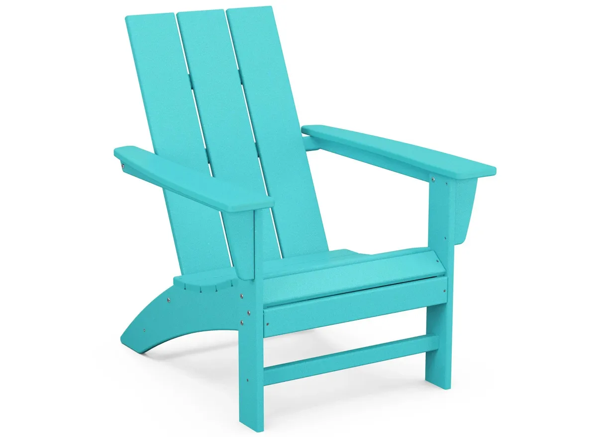 Modern Adirondack Chair in Aruba by Polywood