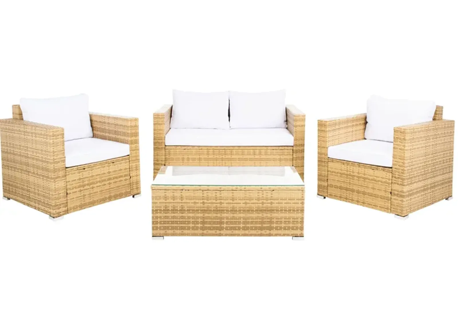 Brielle 4-pc. Patio Set in Ivory by Safavieh