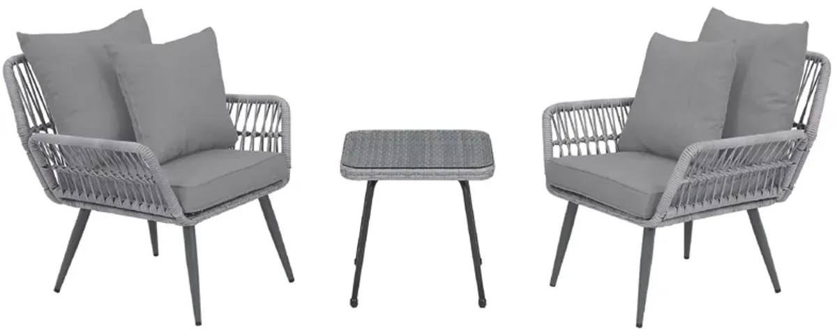 Cannes 3 Pc Outdoor Patio Set