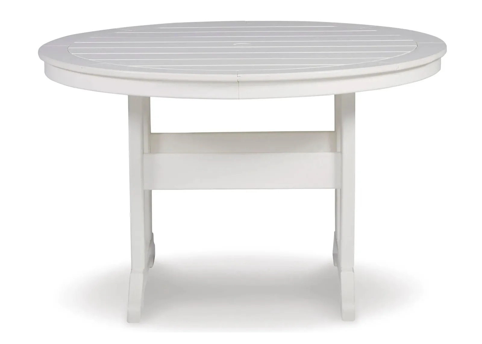 Crescent Luxe Outdoor Dining Table in White by Ashley Furniture