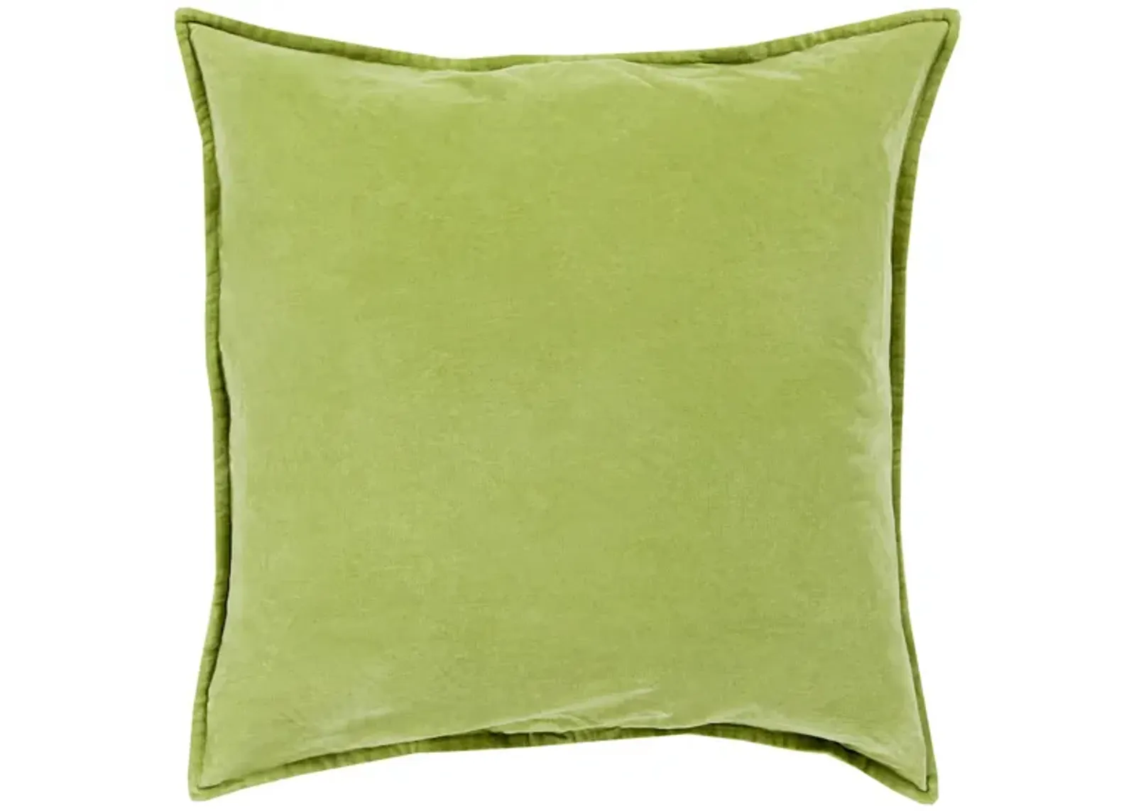 Cotton Velvet 18" Down Throw Pillow in Grass Green by Surya