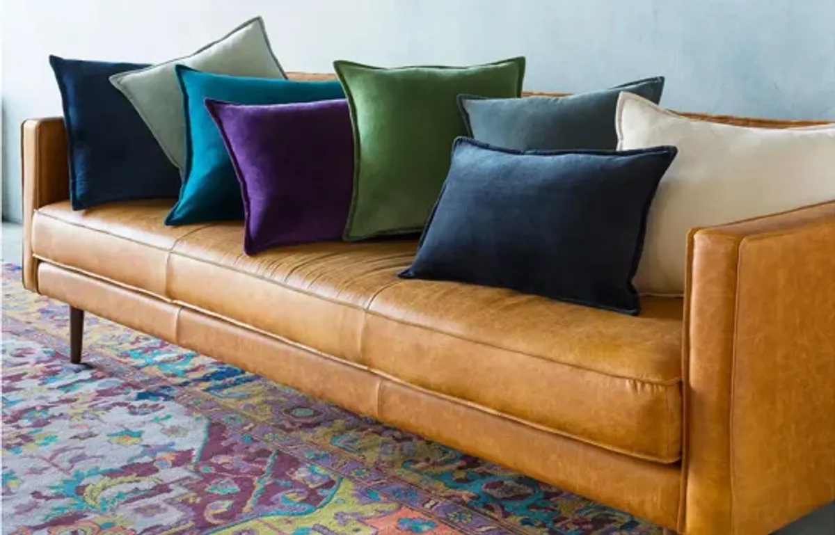 Cotton Velvet 22" Down Throw Pillow