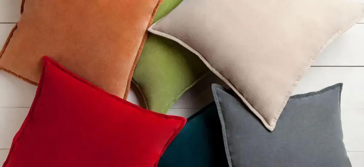 Cotton Velvet 20" Down Throw Pillow