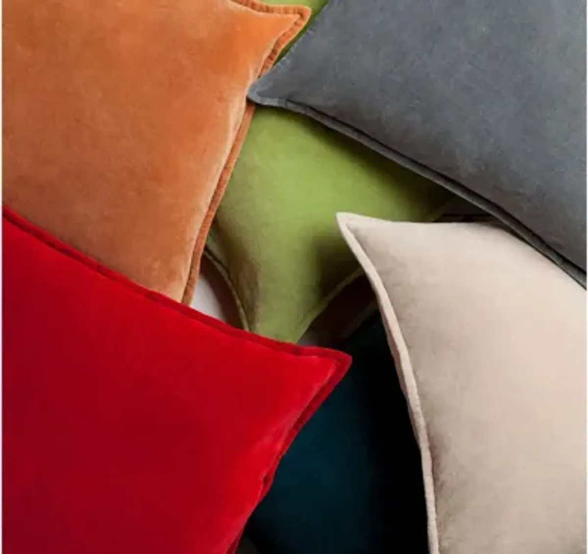 Cotton Velvet 20" Down Throw Pillow